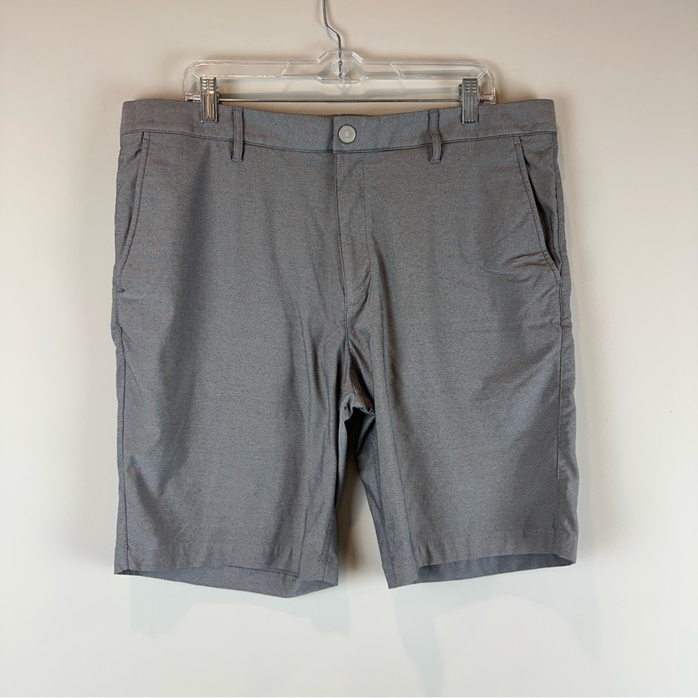 Bonobos Men’s Gray Golf Golfing Business Casual Flat Front Chino Shorts Size 38